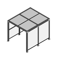 41-150-1SS MODULAR SOLUTIONS TIE PLATE 135MM X 135MM ANGLED WITH S.S.HARDWARE CONNECT PROFILE AT RIGHT ANGLE